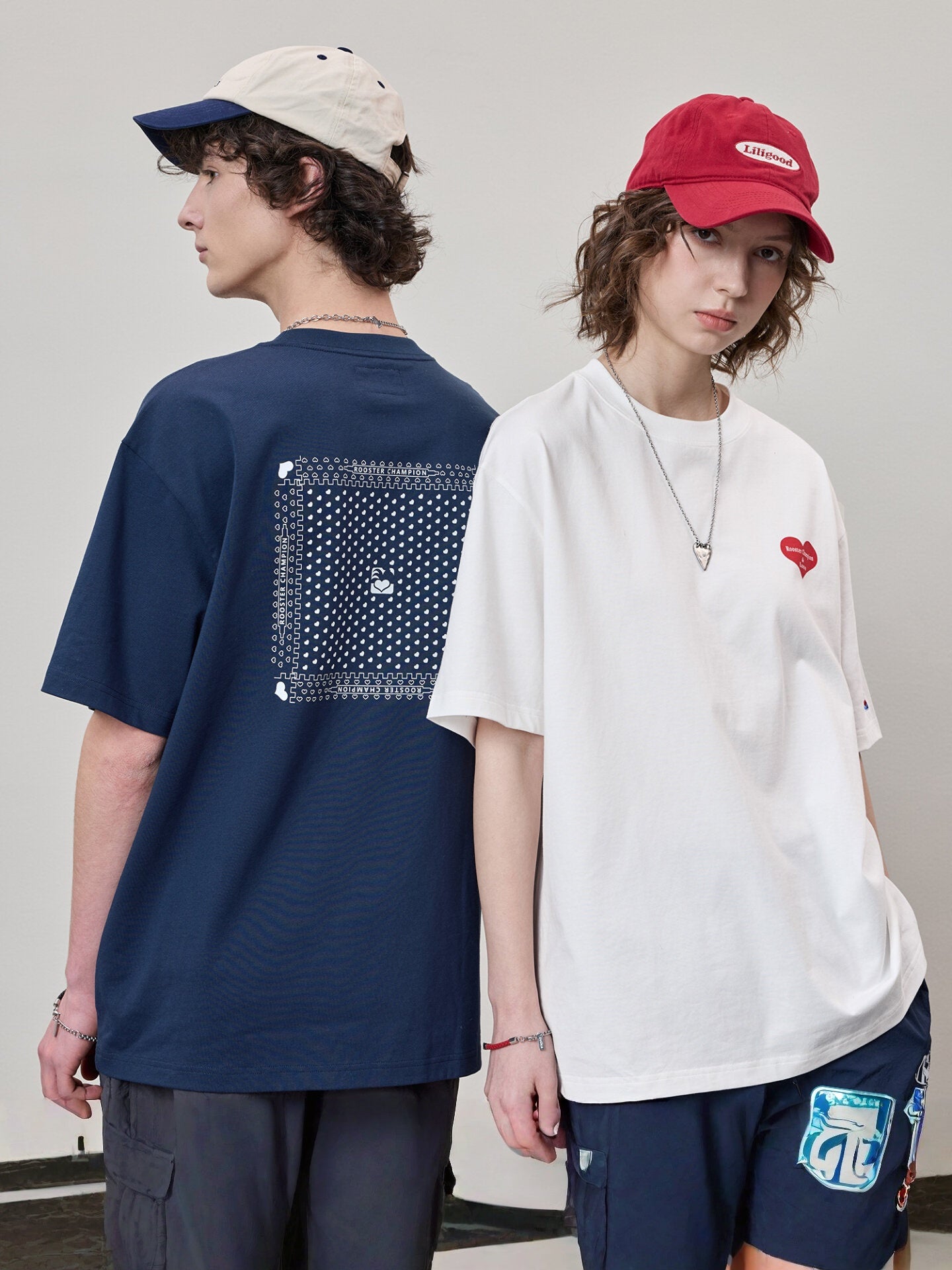 Love Print Matching Couple T-shirts