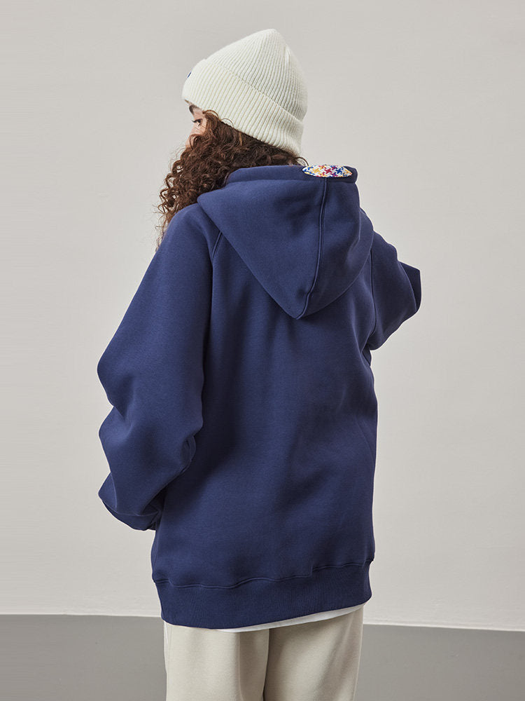 Embroidery Logo Hoodies - Navy