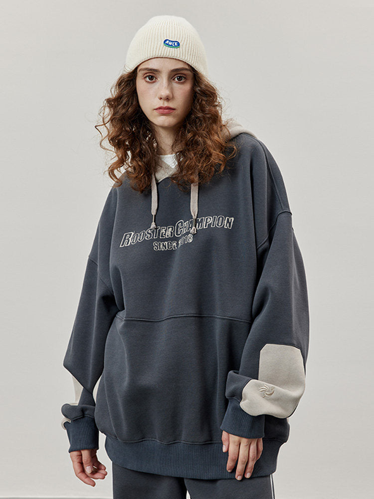 Logo Embroidery Matching Couple Hoodies