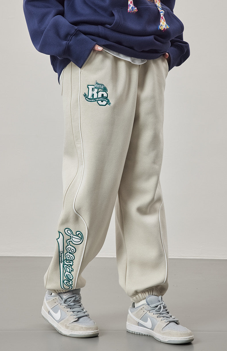 Embroidery Logo Sweatpant - Apricot