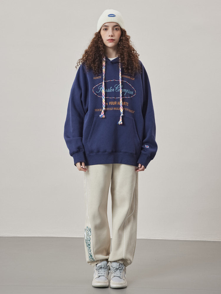 Embroidery Logo Hoodies - Navy