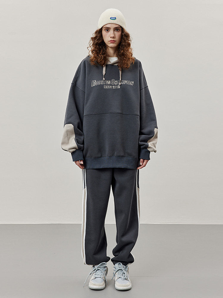 Logo Embroidery Matching Couple Hoodies