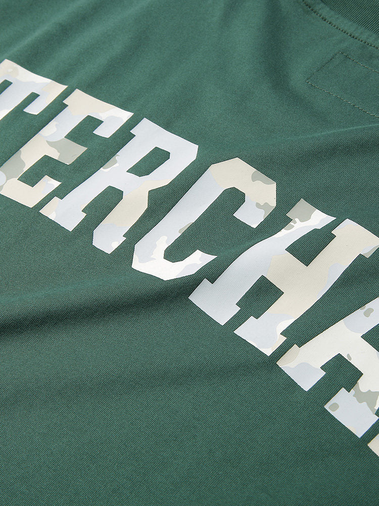 Forest Letter Print Oversize T-shirt - Green