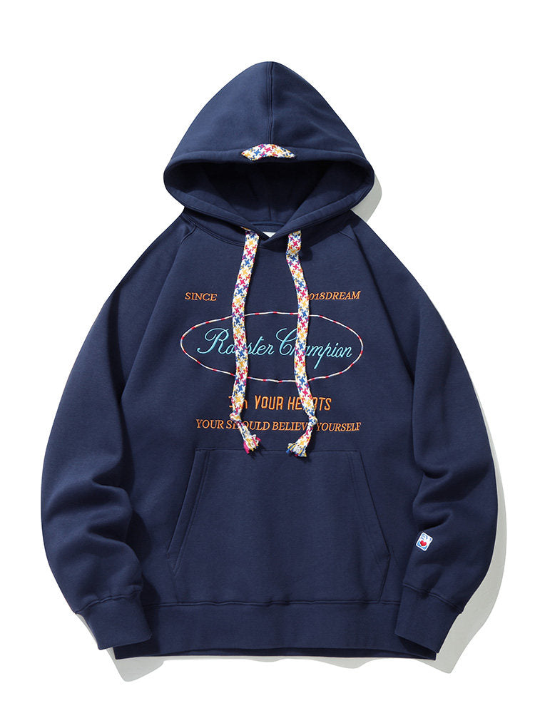 Embroidery Logo Hoodies - Navy