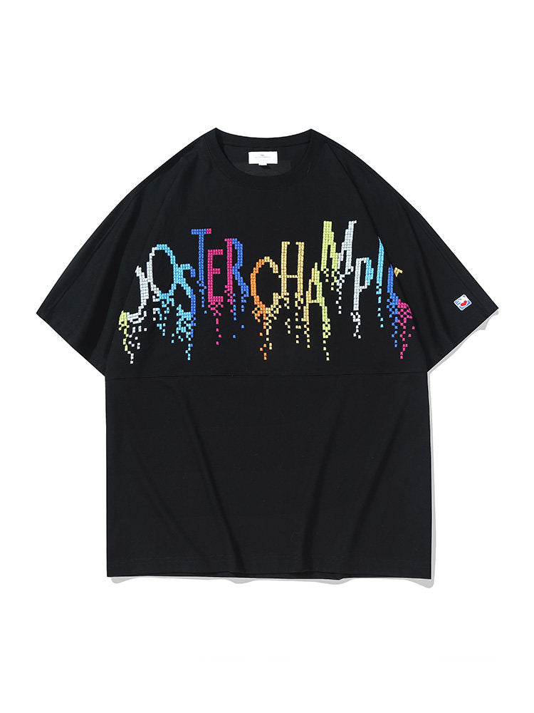 Embroidered Cotton Oversize T-shirt - Black