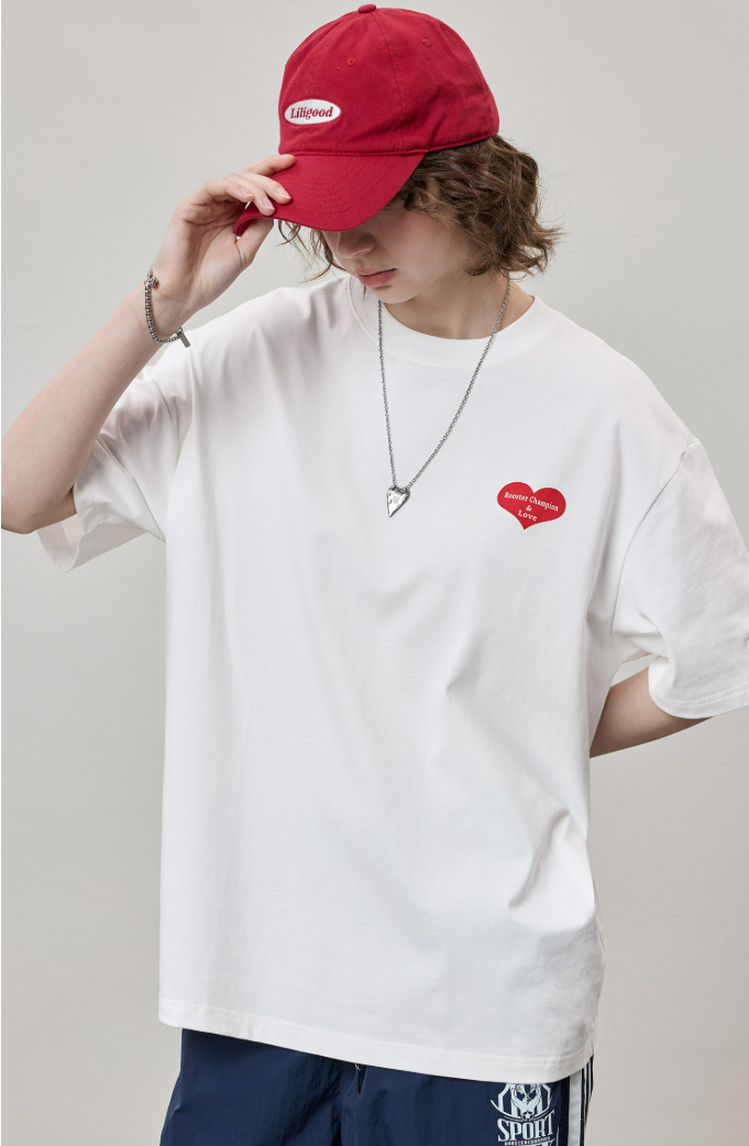 Love Print Matching Couple T-shirts