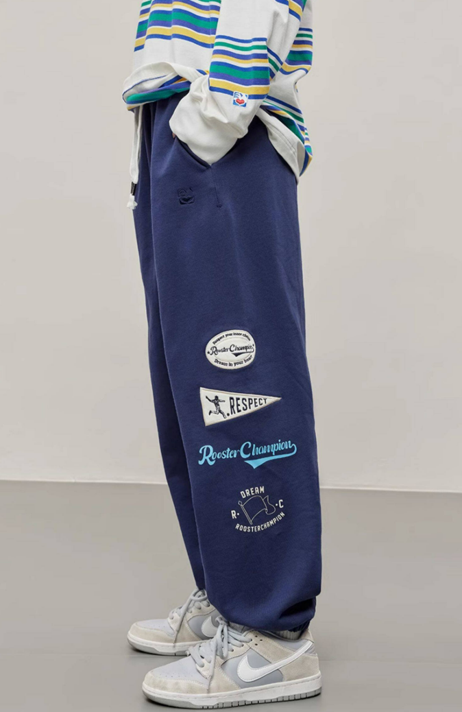 Embroidery Logo Sweatpant - Navy