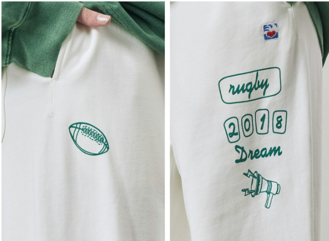 Print Logo Sweatpant - White